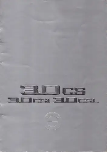 BMW 3.0 CS Csi CSL Prospekt 8.1974