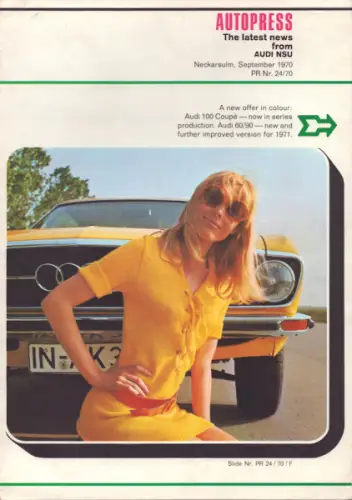 Audi 100 Coupé Prospekt 9.1970 e