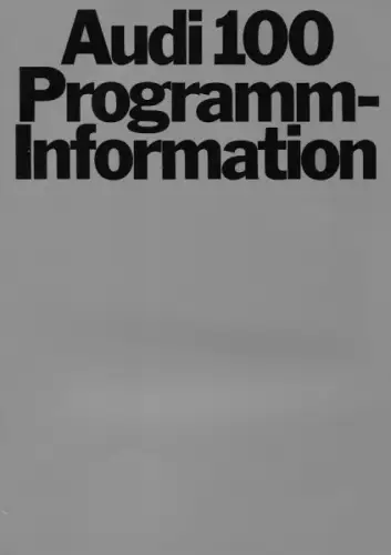 Audi 100 Prospekt 7.1969