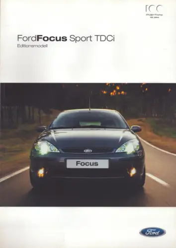 Ford Focus Sport TDCi Editionsmodell Prospekt 2.2003