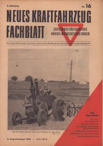 Das Kraftfahrzeug Fachblatt 1948 Heft 16