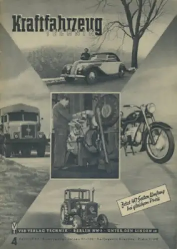 Kraftfahrzeugtechnik KFT 1955 Heft 4