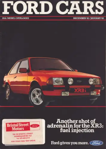 Ford Cars All model catalogue Dezember 1982 / January 1983
