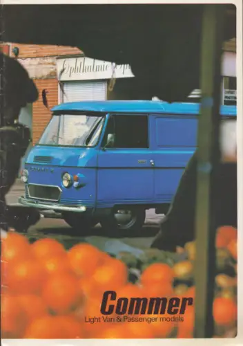 Commer Light Van & Passenger models Prospekt 8.1972