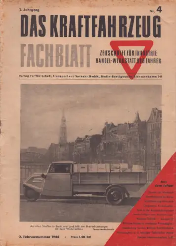 Das Kraftfahrzeug Fachblatt 1948 Heft 4