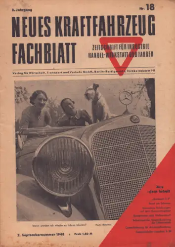 Das Kraftfahrzeug Fachblatt 1948 Heft 18