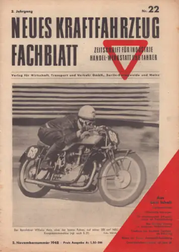 Das Kraftfahrzeug Fachblatt 1948 Heft 22