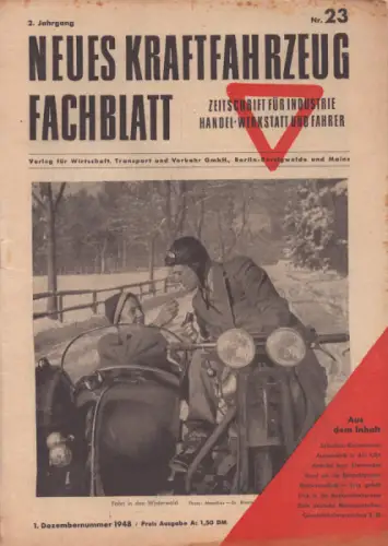 Das Kraftfahrzeug Fachblatt 1948 Heft 23