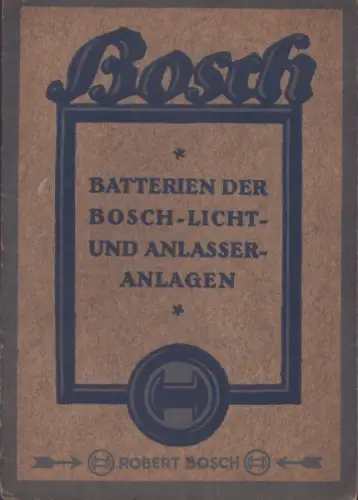 Bosch Batterien der Licht- und Anlasser-Anlagen 1.1925