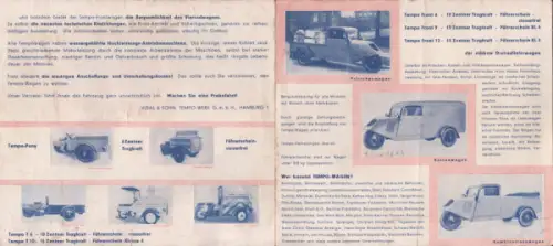 Tempo Programm ca. 1933