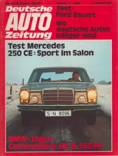 Deutsche Auto Zeitung 1970 Heft 5