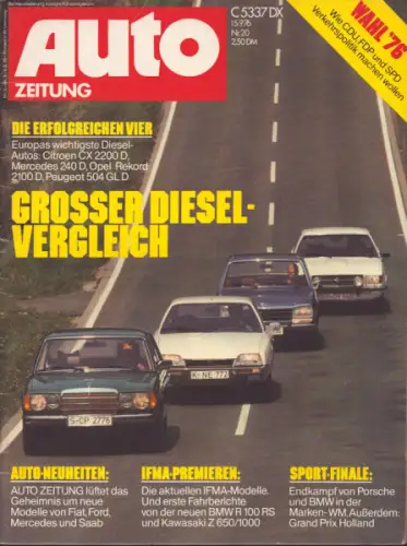 Auto Zeitung 1976 Heft 20