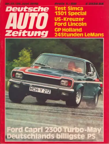 Deutsche Auto Zeitung 1970 Heft 13