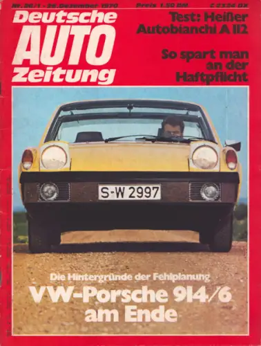 Deutsche Auto Zeitung 1970 Heft 26
