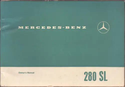 Mercedes-Benz 280 SL US-Bedienungsanleitung 10.1970 e