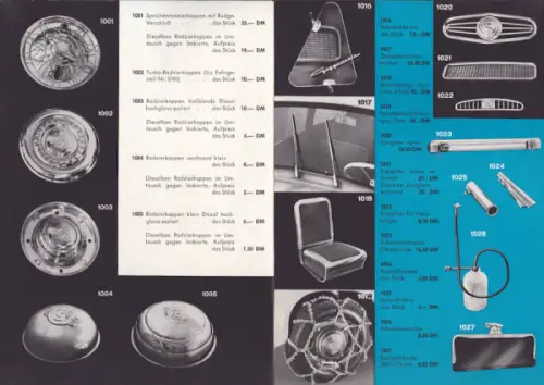 Glas Goggomobil Sonderausrüstung Prospekt ca. 1956