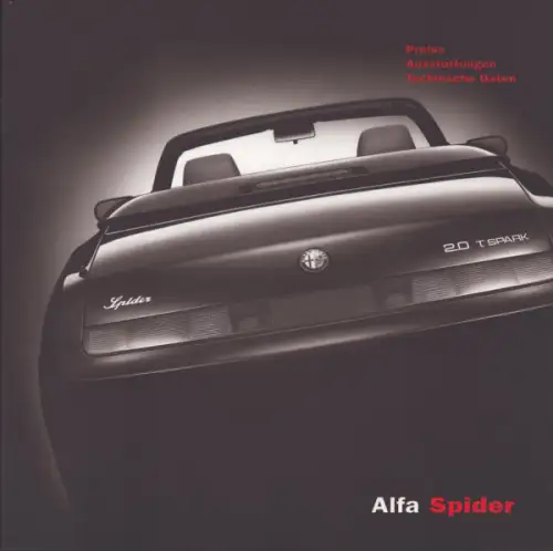 Alfa-Romeo Spider Preisliste 1.2003