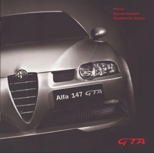Alfa-Romeo 147 GTA Preisliste 7.2003