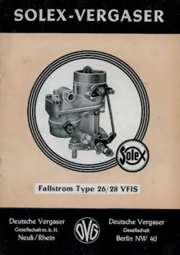 Solex Vergaser Typ 26/28 VFIS ca. 1955