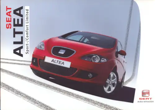 Seat Altea Sport- / Comfort Limited Prospekt 2.2008