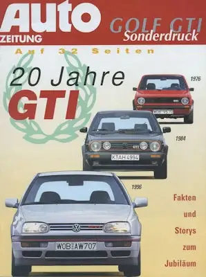 VW Golf 1-3 GTI 20 Jahre Sonderdruck 1996