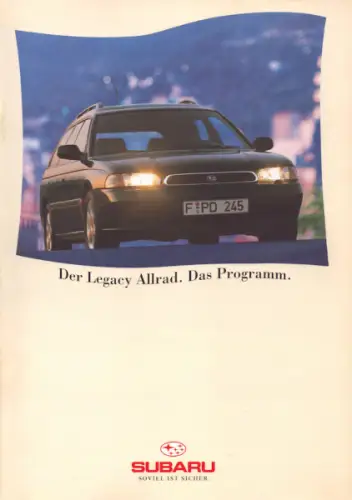 Subaru Legacy Allrad Prospekt 3.1995