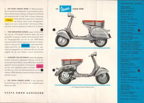 Vespa 150 Grand Sport Prospekt ca. 1968