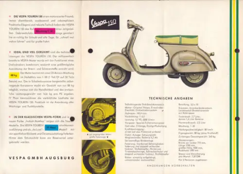 Vespa 150 Prospekt ca. 1968