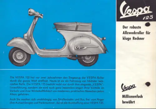 Vespa 125 Roller Prospekt ca. 1968