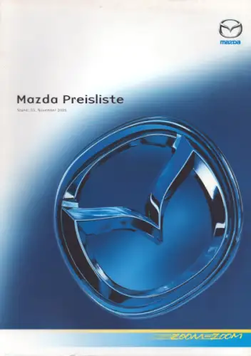 Mazda Preisliste 11.2005