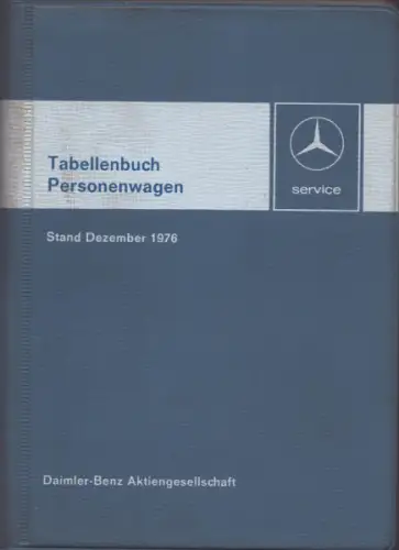 Mercedes-Benz Tabellenbuch 12.1976