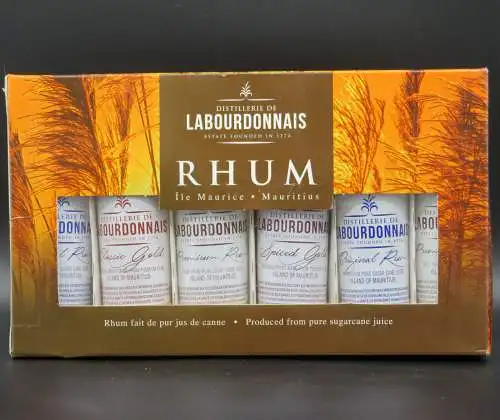 6 Labourdonnais Rhum / Rum 40-50% Vol. Tasting 50ml Miniaturen Set aus Mauritius