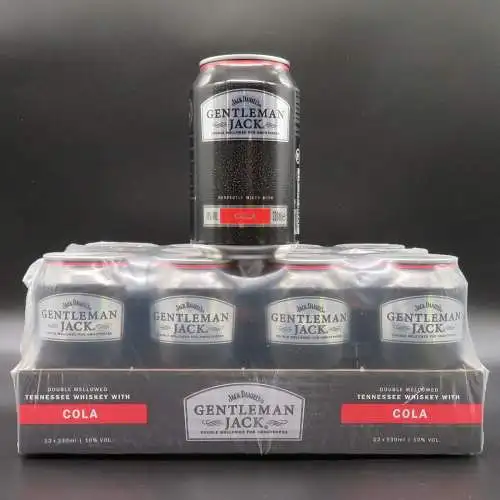 12 Dosen Jack Daniels Gentleman Jack & Cola 0,33 ltr. 10% Vol. inkl. EW. Pfand.