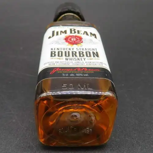 Jim Beam Kentucky straight bourbon whiskey PET 50ml miniature.