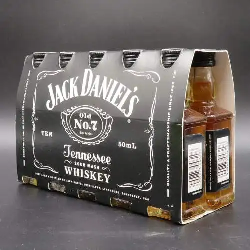 10 Jack Daniels Old No. 7 Straight Tenessee Whiskey 2014 50ml Sammler Miniatur