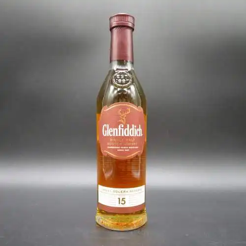 Glenfiddich 15 Jahre unique solera reserve Single Malt 0,2l tasting Flasche.