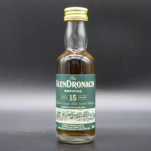Glendronach revival 15 Jahre single malt Whisky 50ml miniatür für Sammler kenner