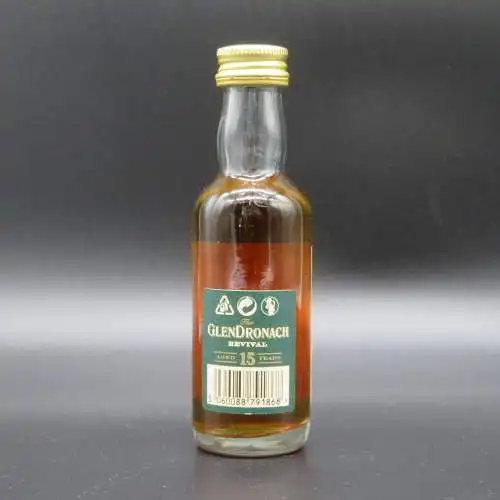 Glendronach revival 15 Jahre single malt Whisky 50ml miniatür für Sammler kenner