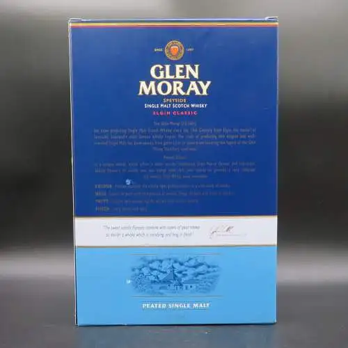 Glen Moray Elgin Classic Speyside peated single malt Whisky 2 Gläser Geschenkset