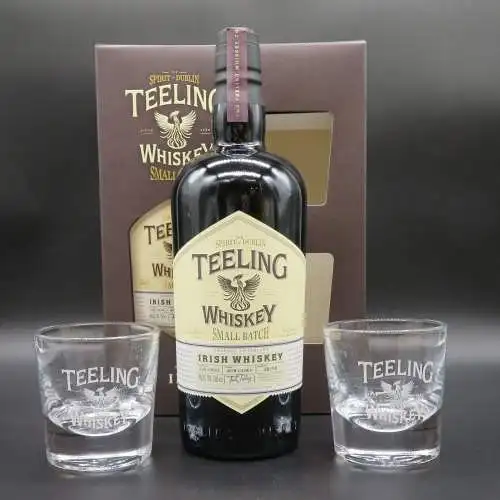 Teeling Small Batch Irish Whiskey SB/62 im Geschenkbox mit 2 Gläsern.