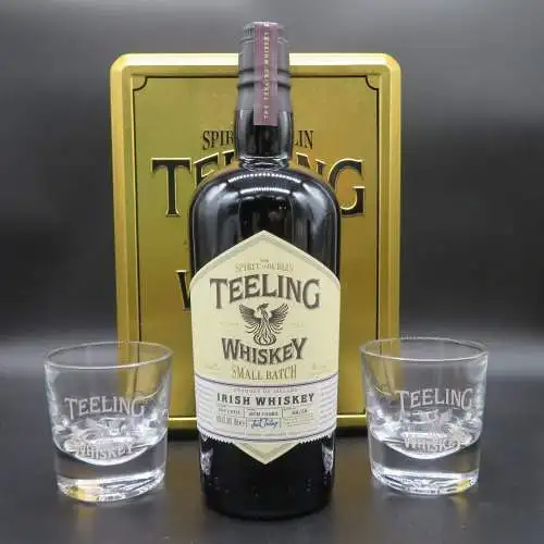 Teeling Small Batch Irish Whiskey SB/56 im Metal Geschenkbox mit 2 Gläsern.