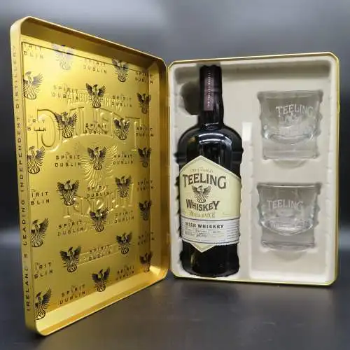 Teeling Small Batch Irish Whiskey SB/56 im Metal Geschenkbox mit 2 Gläsern.