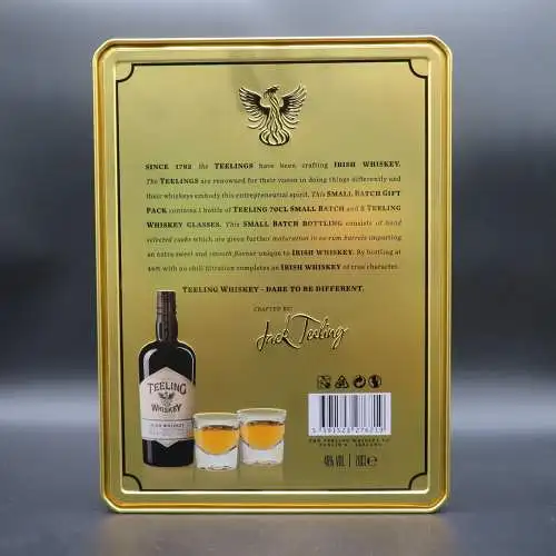 Teeling Small Batch Irish Whiskey SB/56 im Metal Geschenkbox mit 2 Gläsern.