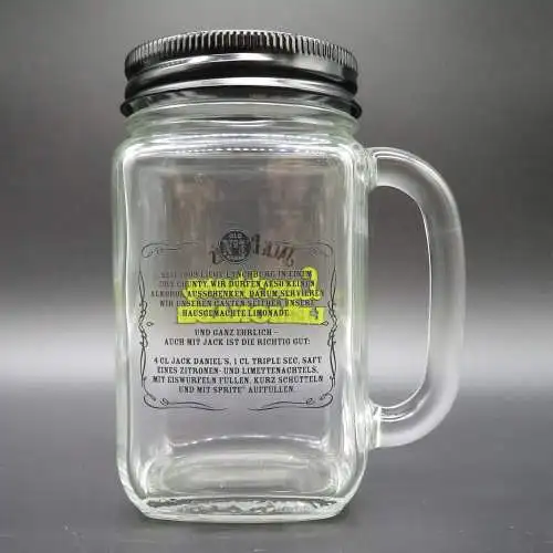 Jack Daniel's Lynchburg Lemonade Limitierte Edition 480ml Glas mit Deckel...