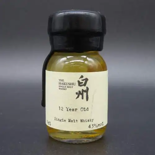 Original Hakushu 12 years Single Malt Whisky Tasting Miniature, vom Atom Brands.