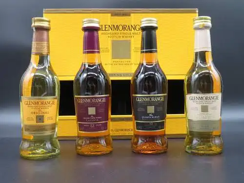 Glenmorangie 4 x Single Malt Scotch Whisky's im Geschenkbox Alte Edition 2014.