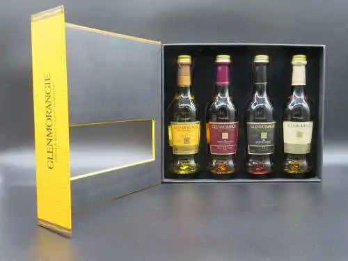 Glenmorangie 4 x Single Malt Scotch Whisky's im Geschenkbox Alte Edition 2014.