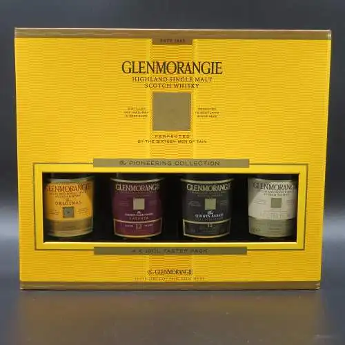 Glenmorangie 4 x Single Malt Scotch Whisky's im Geschenkbox Alte Edition 2014.