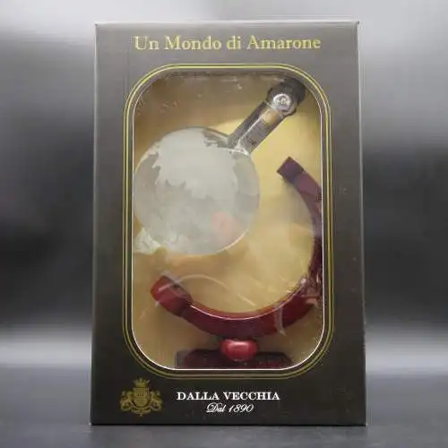 Grappa di Amarone  Exklusives Globus von Dalla Vecchia Dal 1890 im Geschenkbox..