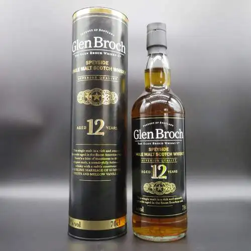 Glen Broch 12 year Speyside single malt Whisky 0,7l mit Geschenk Box.